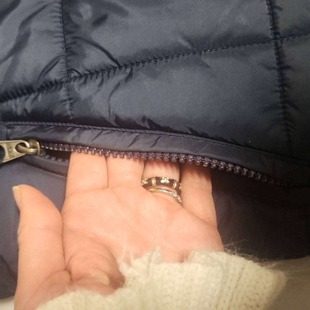 Y2K 90s Abercrombie and Fitch Small Blue Puffer‎ Vest - Picture 6 of 10